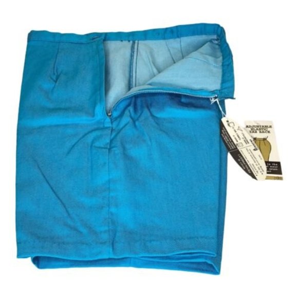 Penny's High Waist Shorts Tailored Blue Vintage 60's USA Size 12 Waist 25 New - Picture 3 of 9